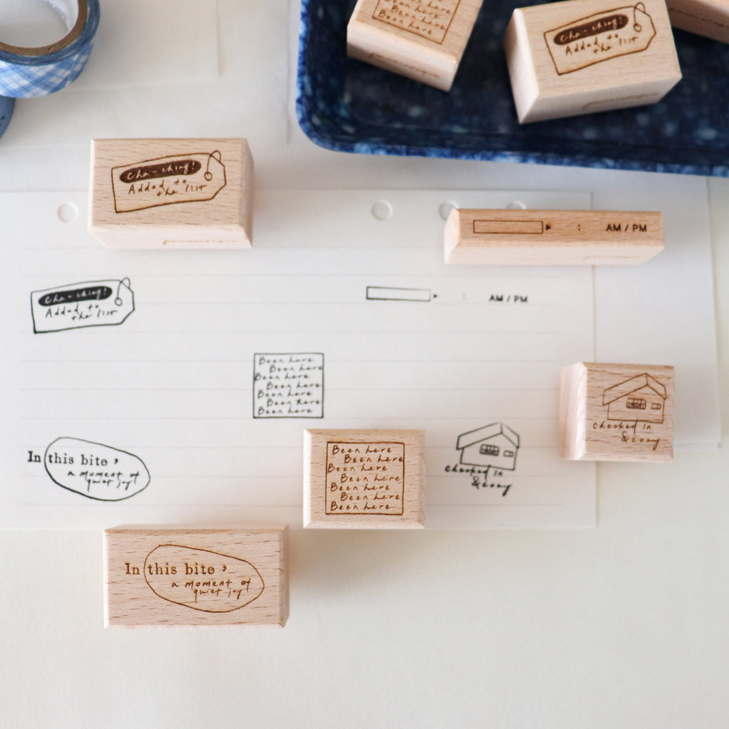 【Two Racoons X Partialafra】Travel Log Series Wooden Stamp