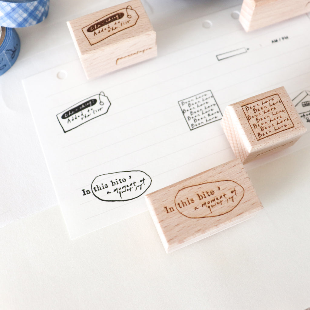 【Two Racoons X Partialafra】Travel Log Series Wooden Stamp
