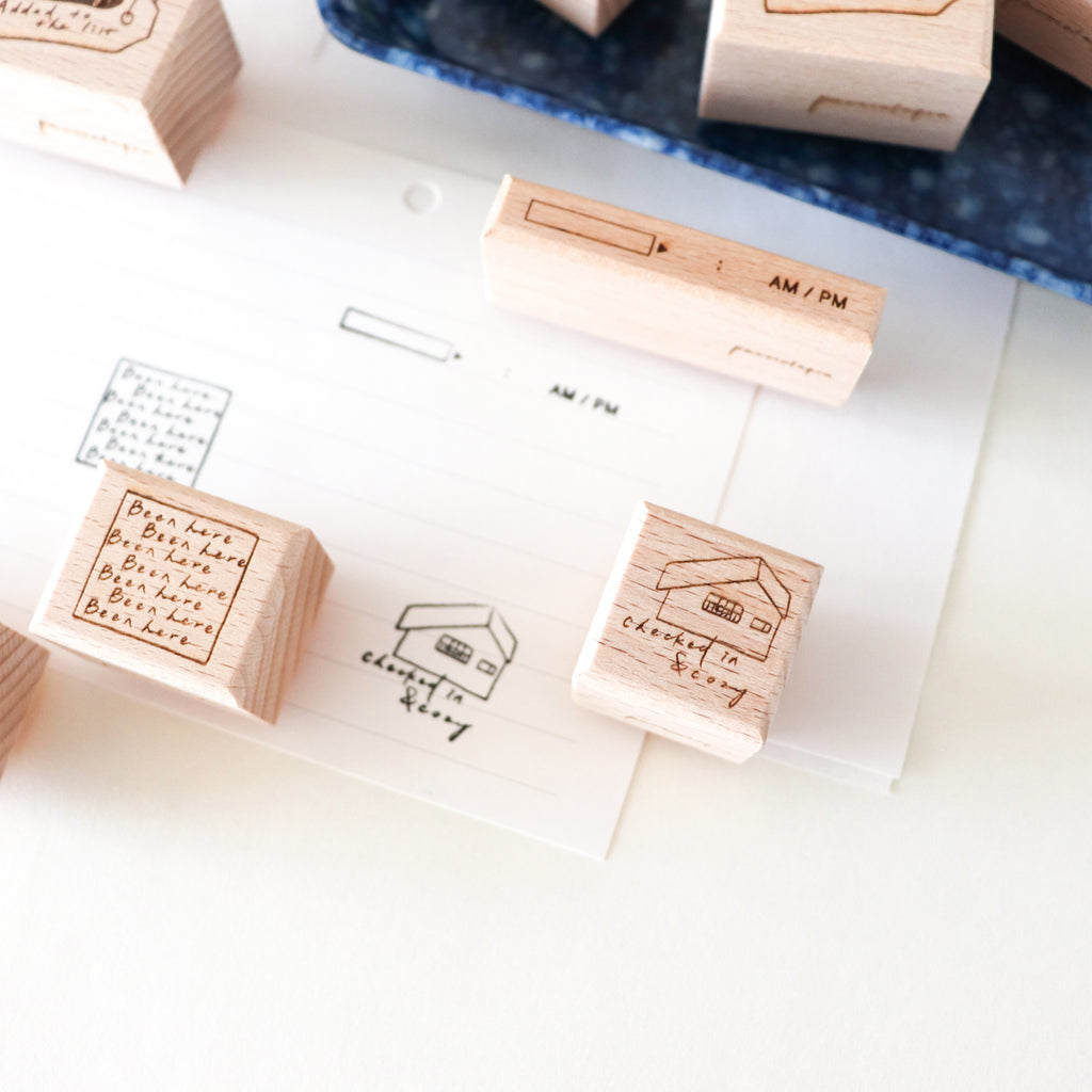 【Two Racoons X Partialafra】Travel Log Series Wooden Stamp