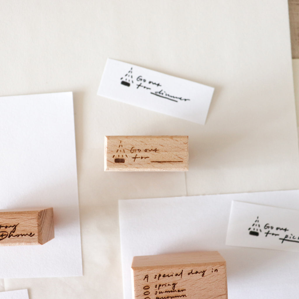 【Partialafra X Two Racoons】Wooden Stamp - "Memo" Series