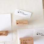 【Partialafra X Two Racoons】Wooden Stamp - "Memo" Series