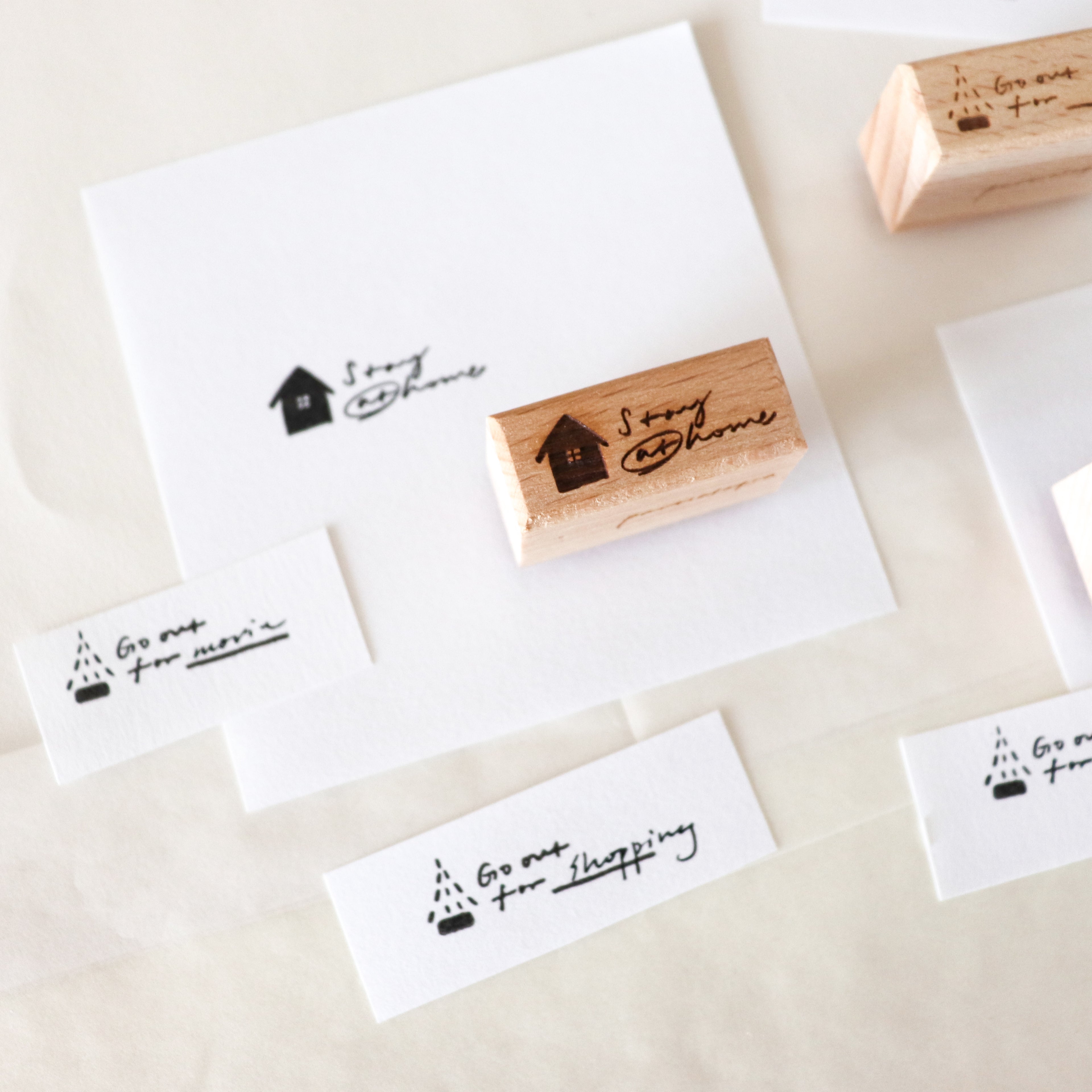 【Partialafra X Two Racoons】Wooden Stamp - "Memo" Series