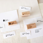 【Partialafra X Two Racoons】Wooden Stamp - "Memo" Series