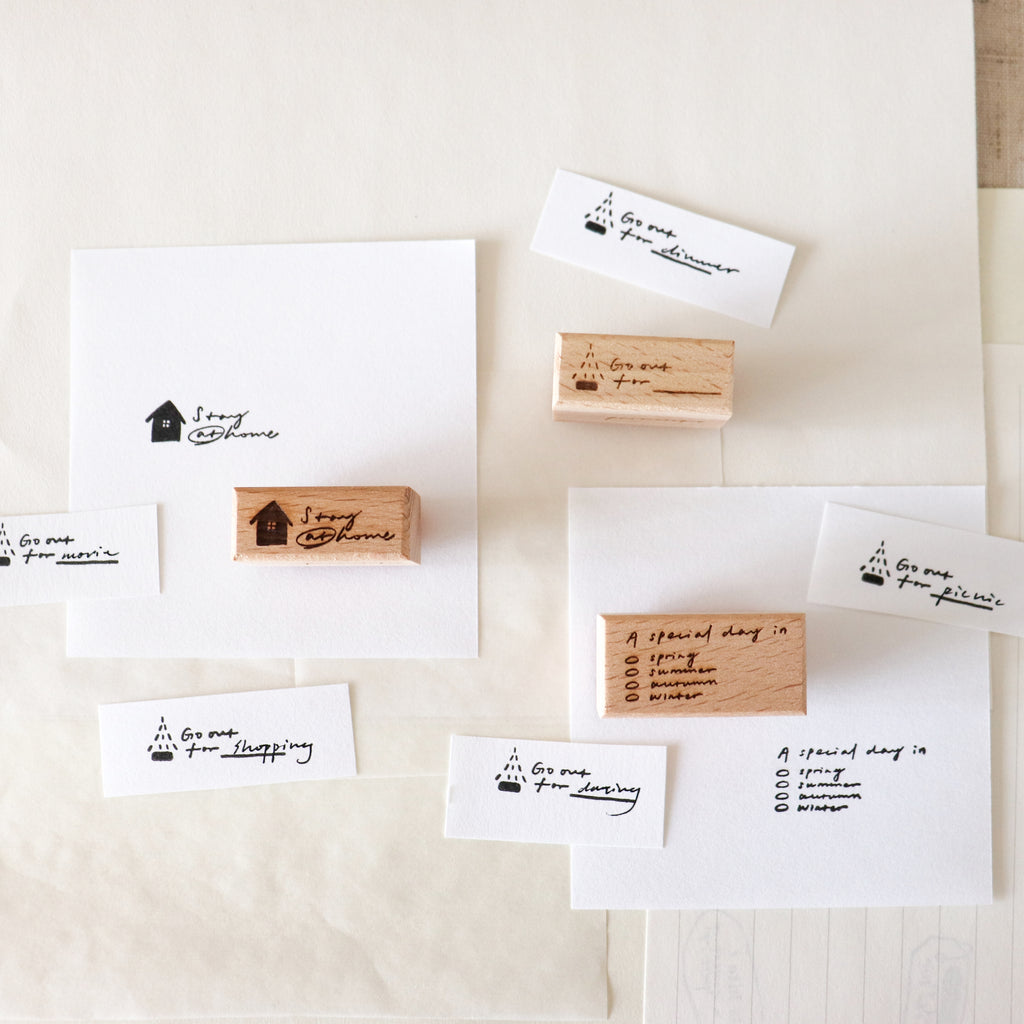 【Partialafra X Two Racoons】Wooden Stamp - "Memo" Series