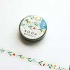 SODA- 10mm Clear Tape- Flowers