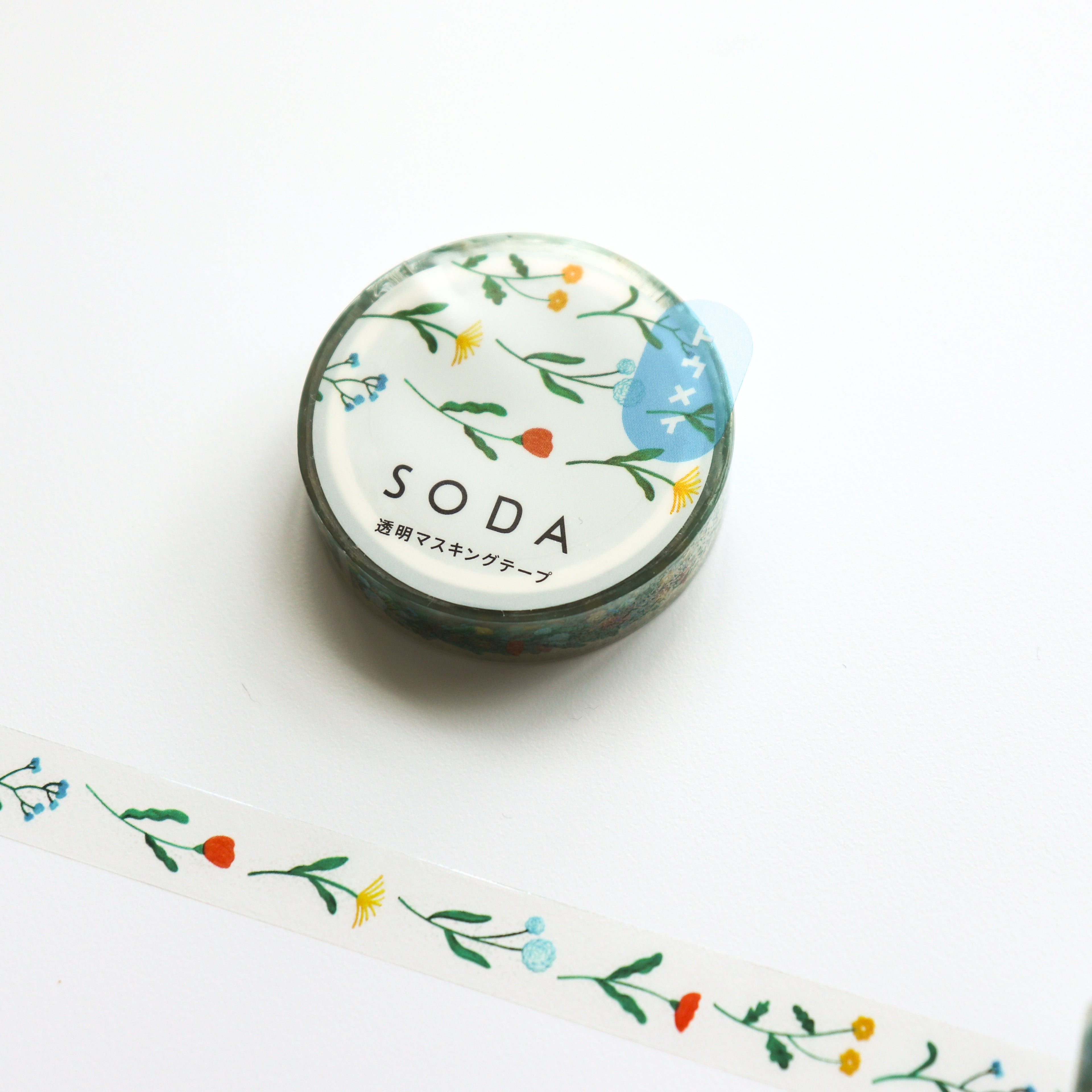 SODA- 10mm Clear Tape- Flowers