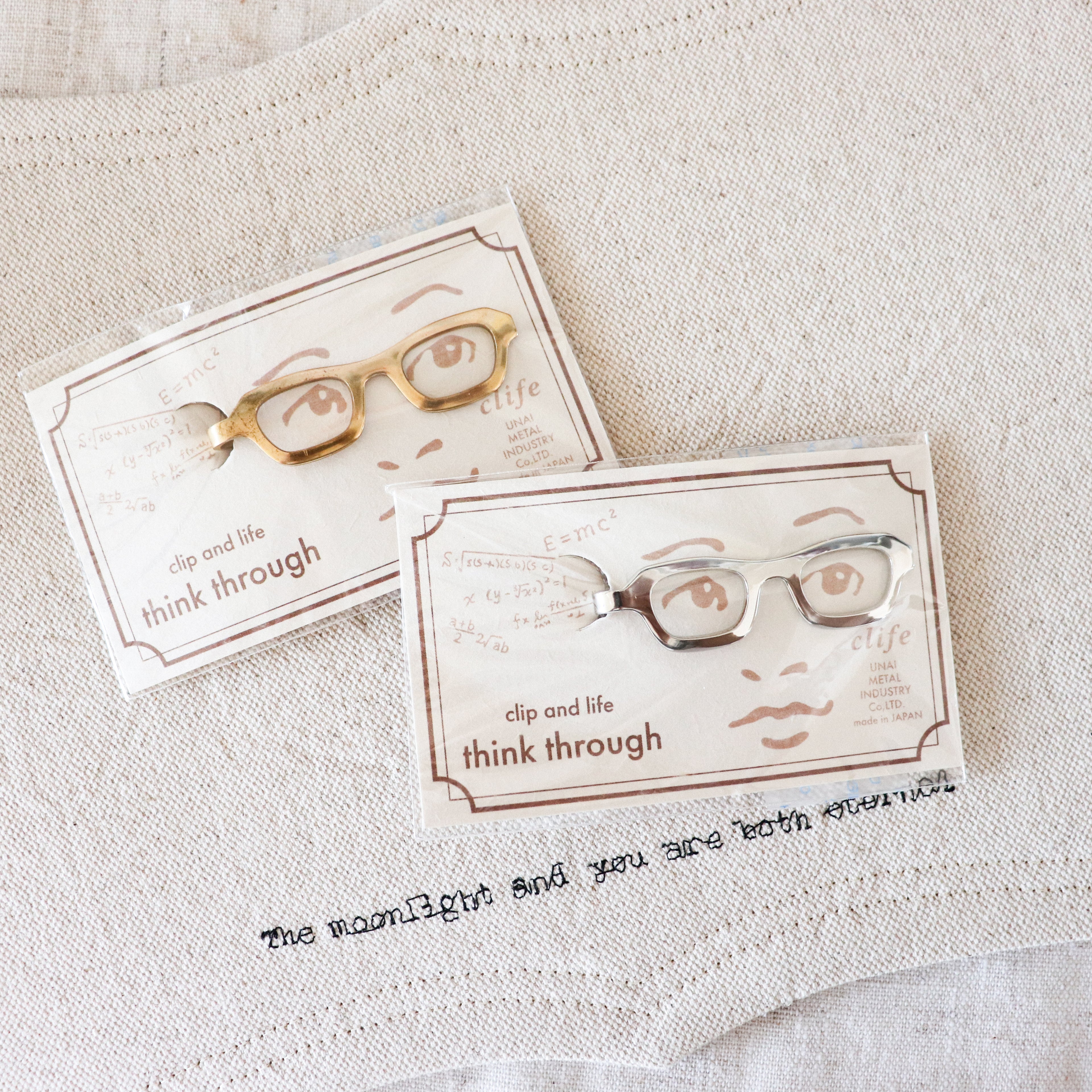 【UNAI METAL INDUSTRY】Book Mark Clip-"Clip and Life" Series-  Think Through