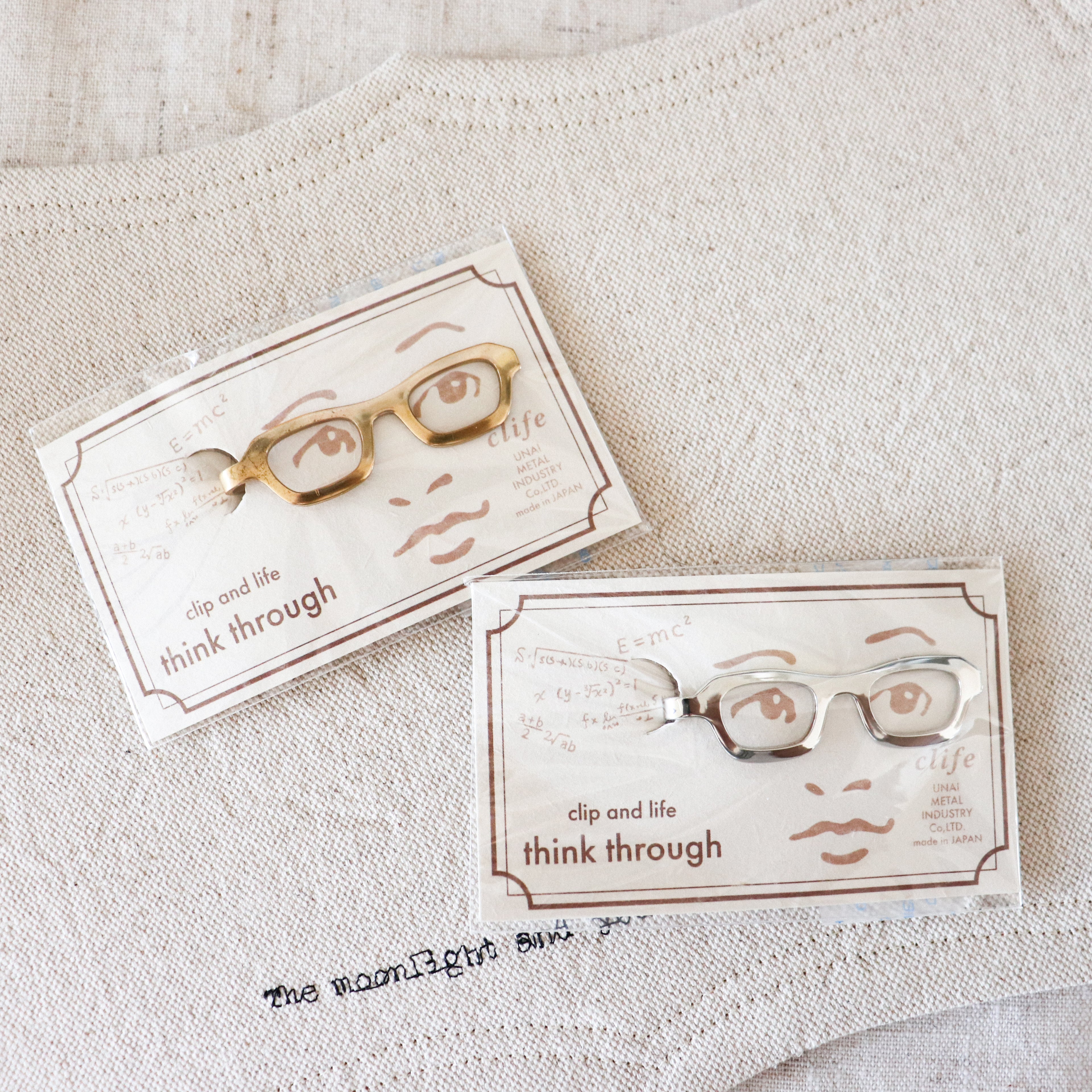 【UNAI METAL INDUSTRY】Book Mark Clip-"Clip and Life" Series-  Think Through