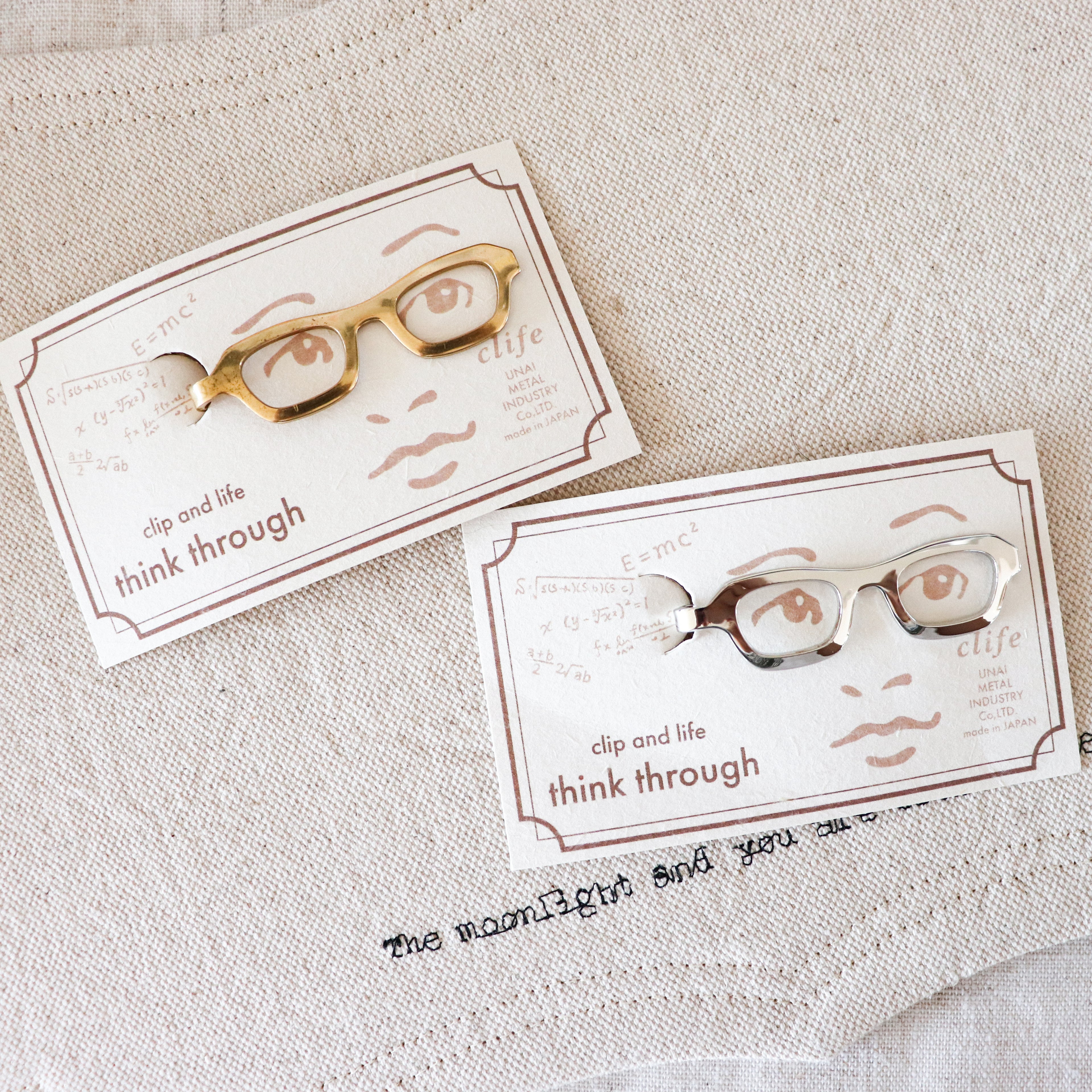 【UNAI METAL INDUSTRY】Book Mark Clip-"Clip and Life" Series-  Think Through