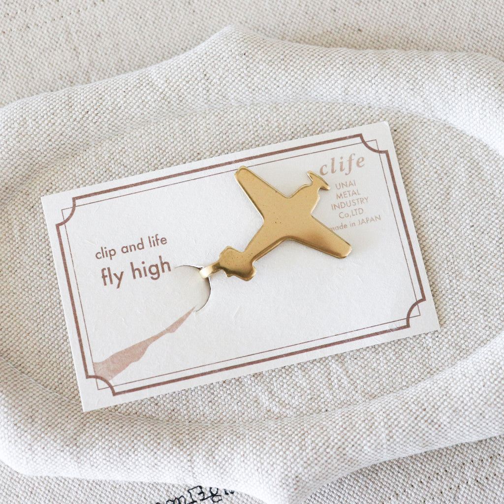 【UNAI METAL INDUSTRY】Book Mark Clip-"Clip and Life" Series- Fly High- Brass