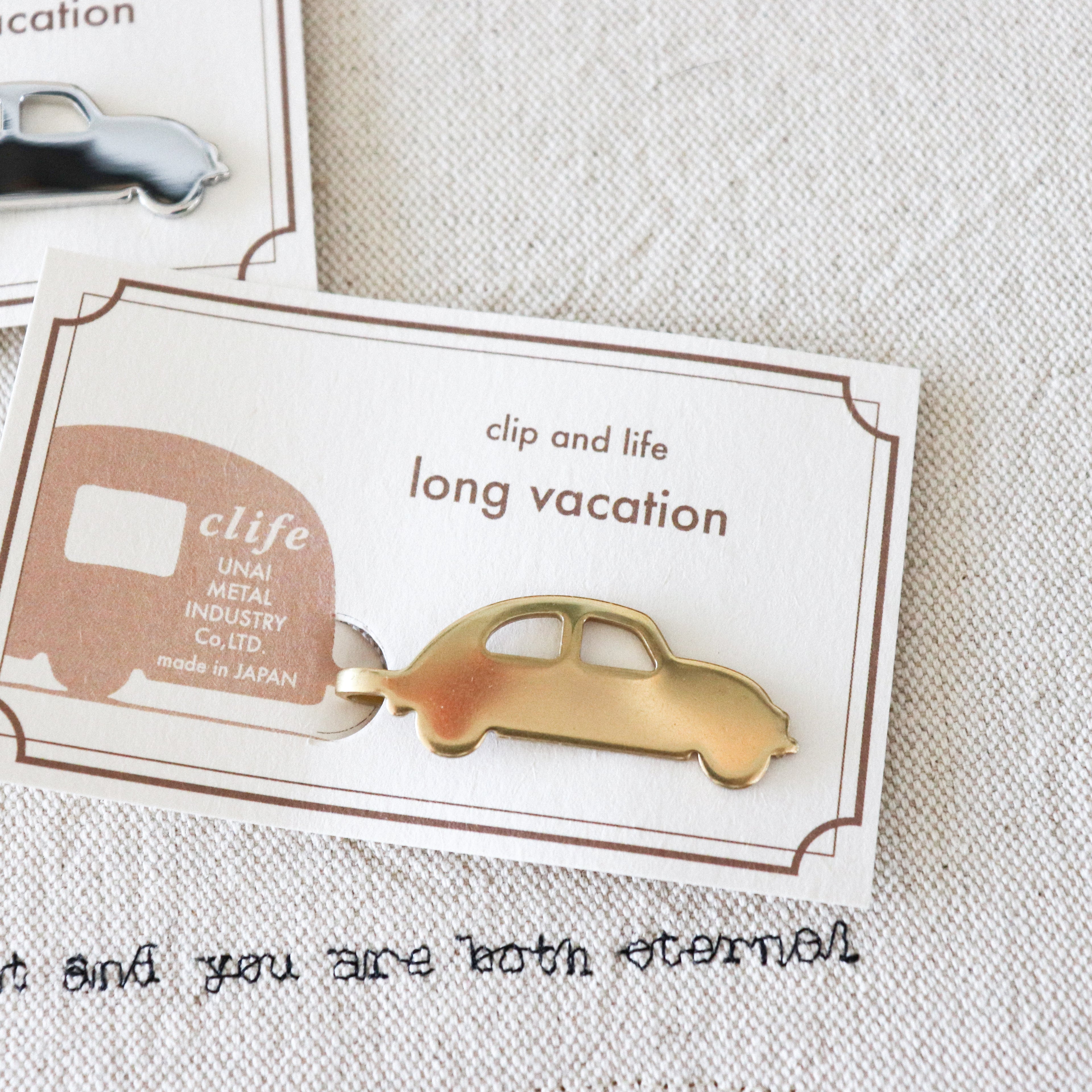 【UNAI METAL INDUSTRY】Book Mark Clip-"Clip and Life" Series- Long Vocation