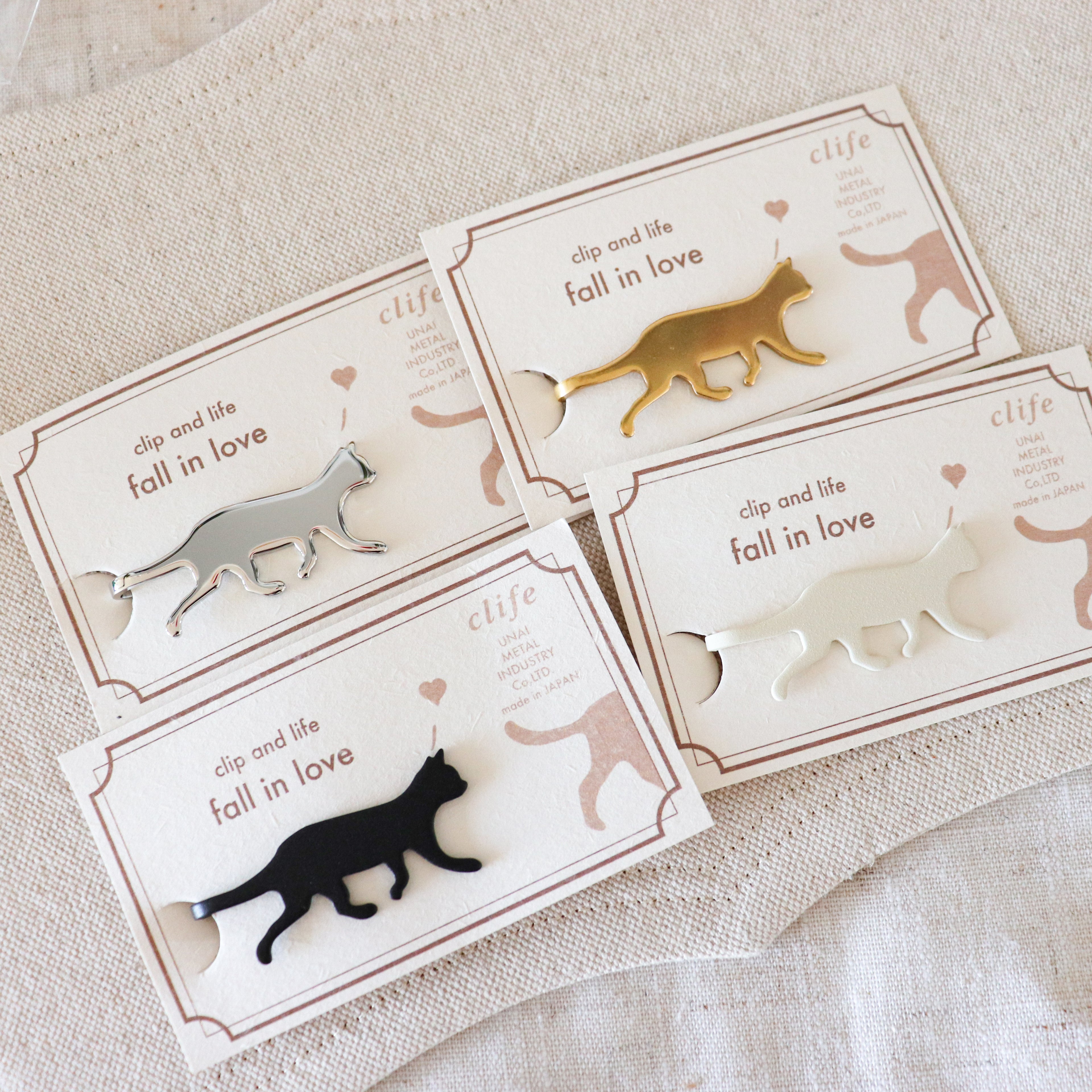 【UNAI METAL INDUSTRY】Book Mark Clip-"Clip and Life" Series- Fall in Love