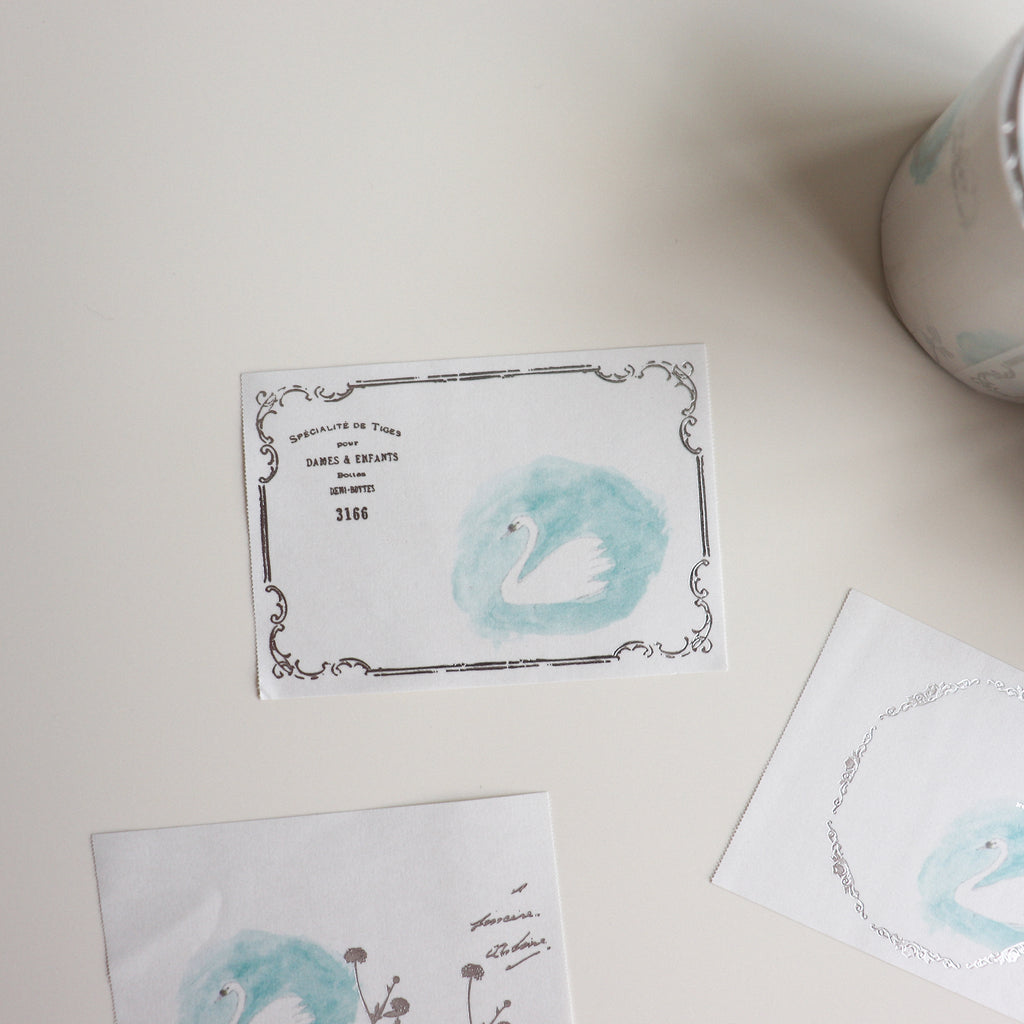 YOHAKU Rolled Sticky Notes- Swan