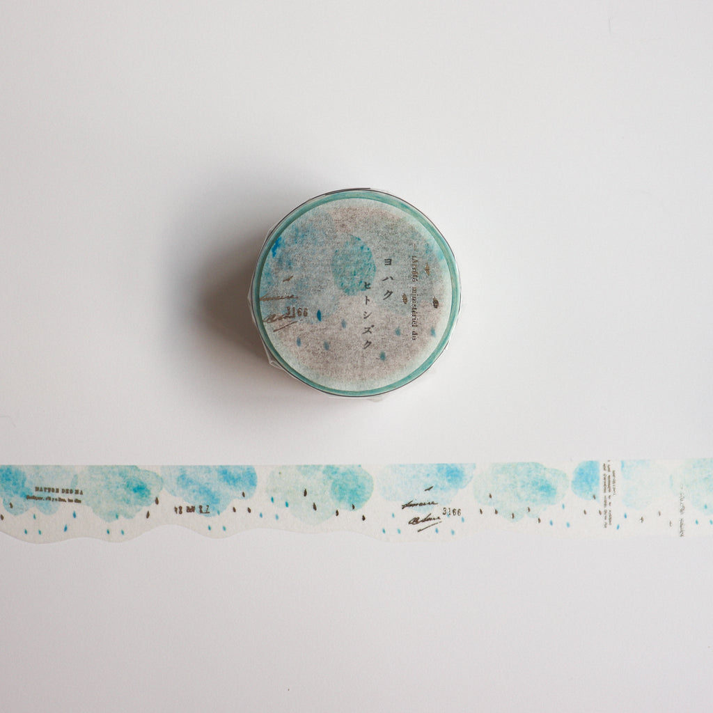 YOHAKU Die-cut Masking Tape-Raindrop