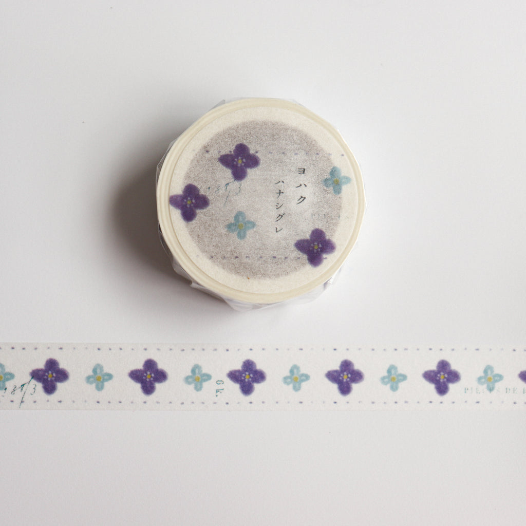 YOHAKU Washi Tape-Blossoms in the Spring Rain (Hanashigure)