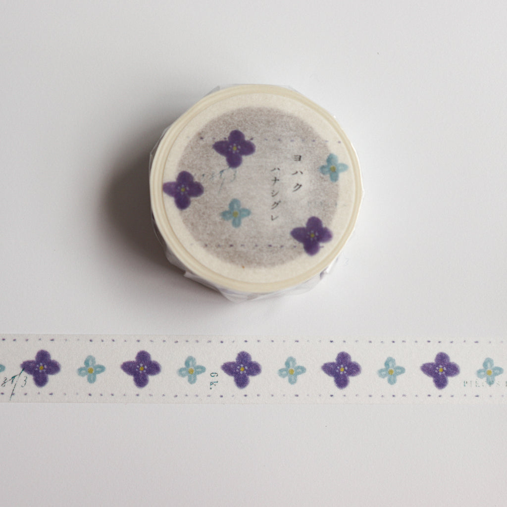 YOHAKU Washi Tape-Blossoms in the Spring Rain (Hanashigure)