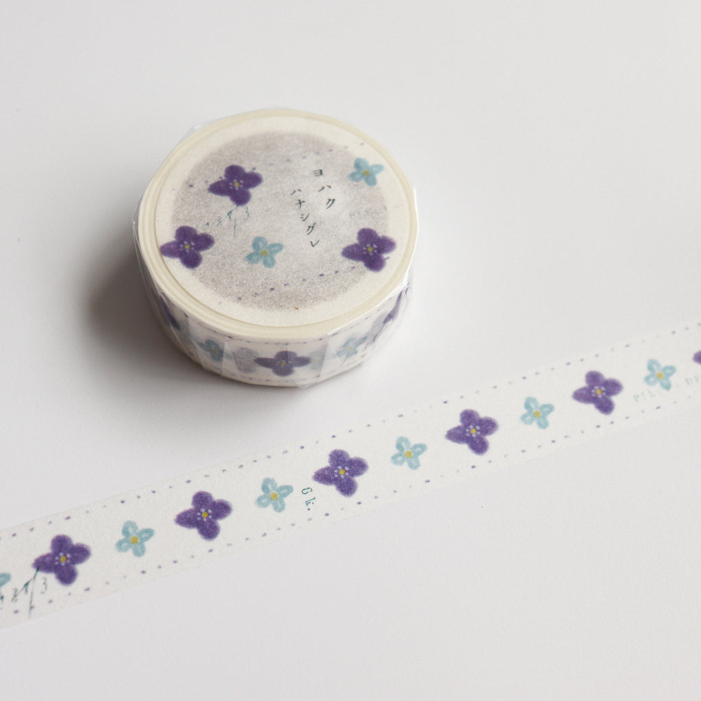 YOHAKU Washi Tape-Blossoms in the Spring Rain (Hanashigure)
