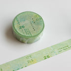 YOHAKU Washi Tape- Green Hill
