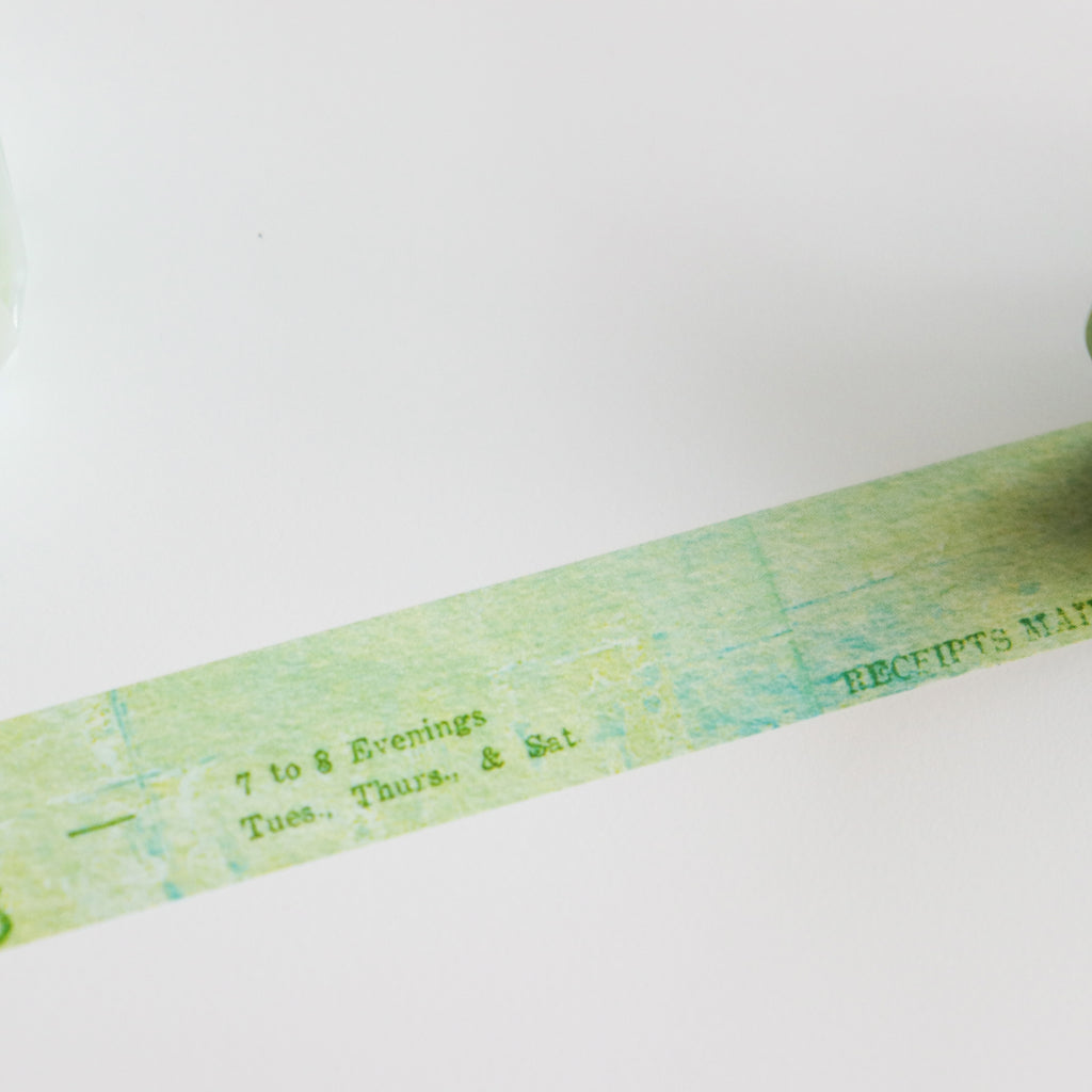 YOHAKU Washi Tape- Green Hill