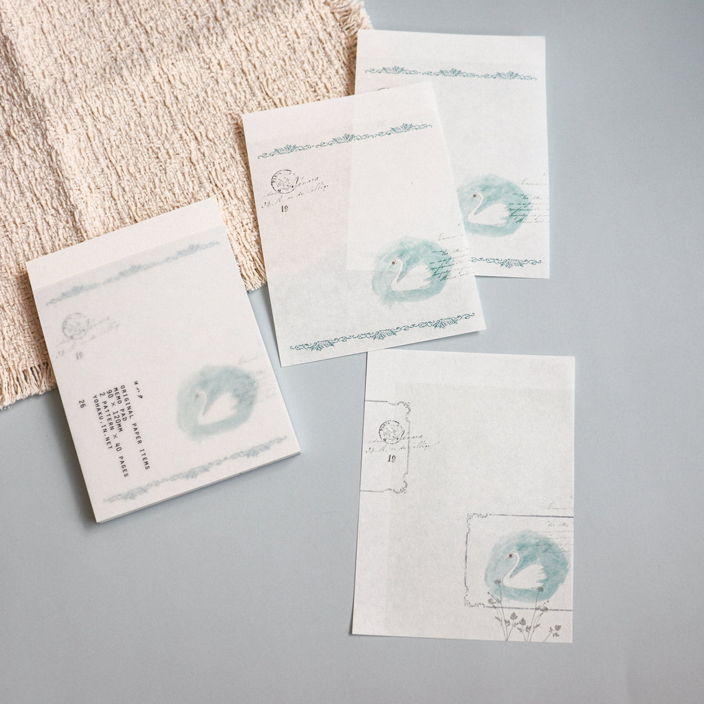 YOHAKU Memo Pad- Swan