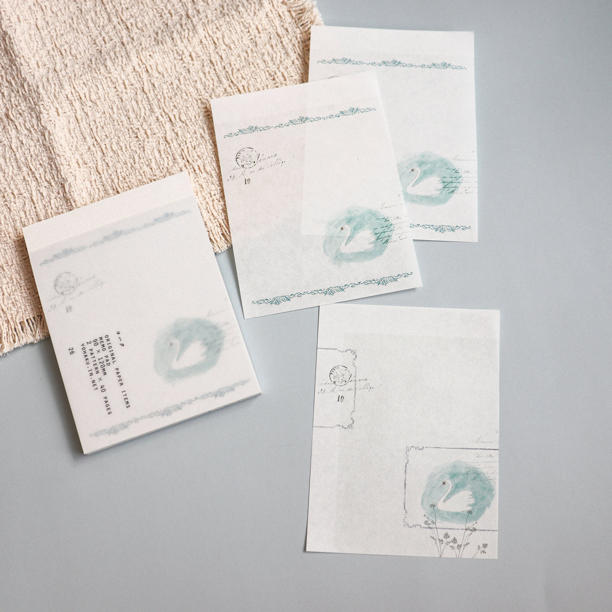 YOHAKU Memo Pad- Swan