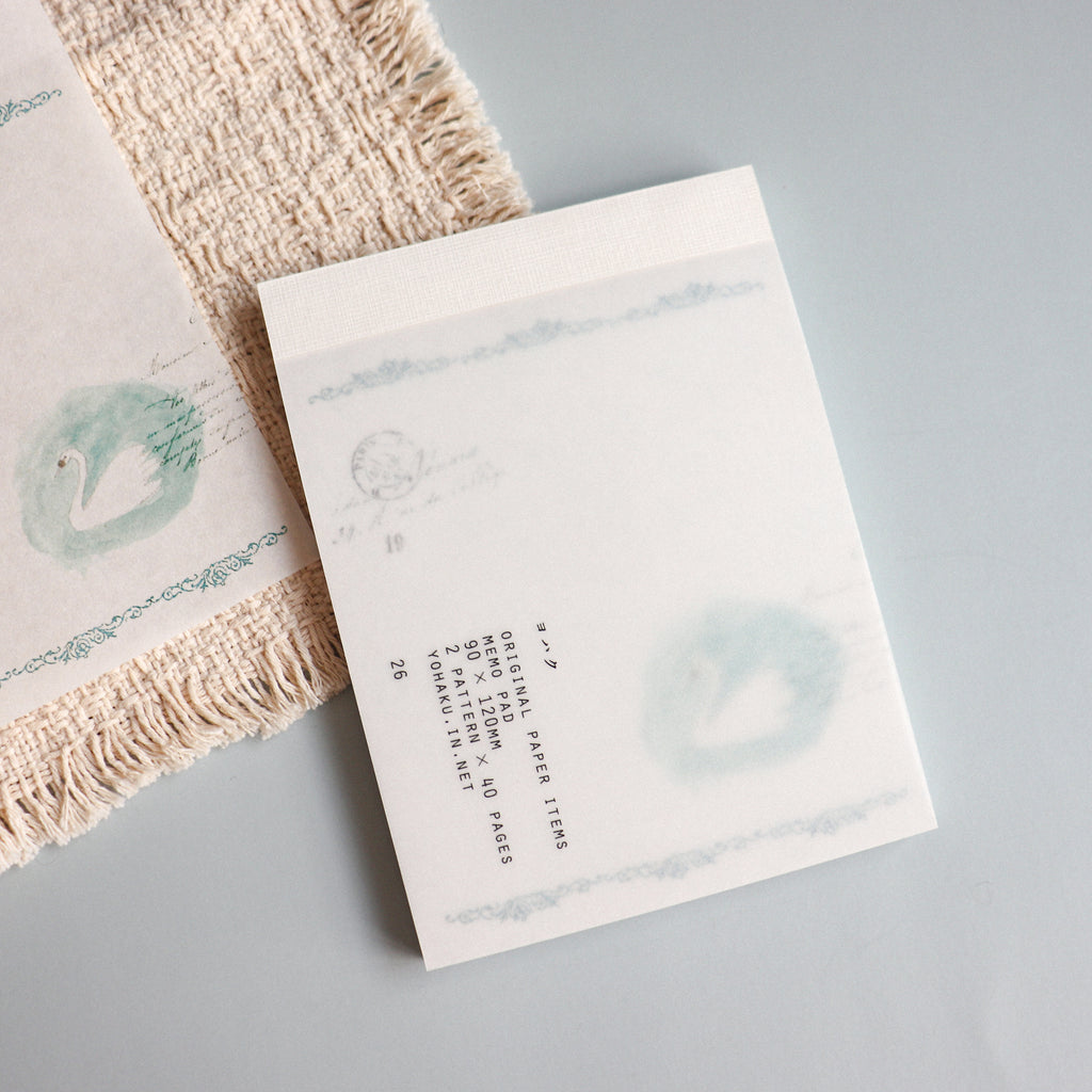 YOHAKU Memo Pad- Swan