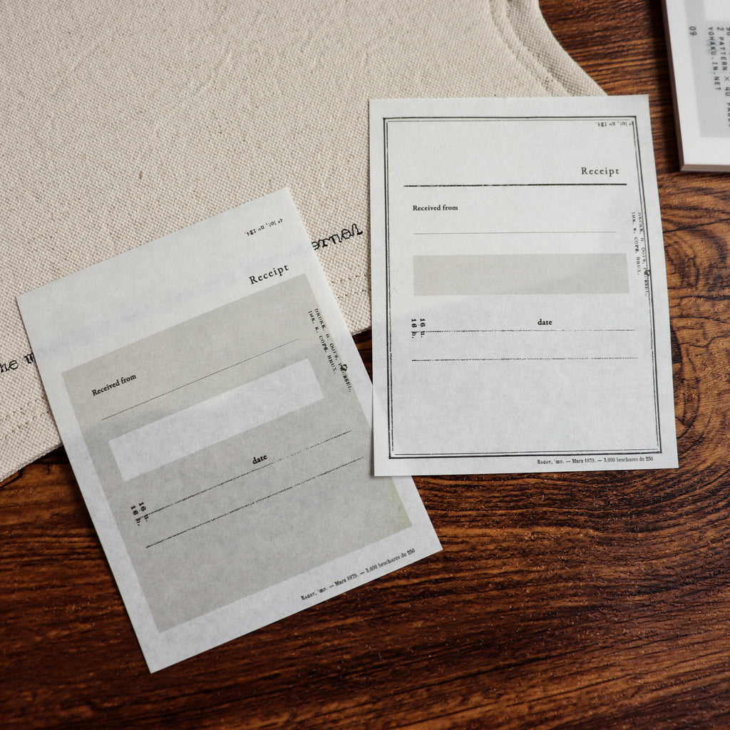 YOHAKU Memo Pad- Receipt