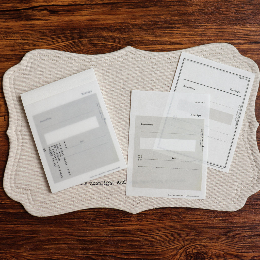 YOHAKU Memo Pad- Receipt