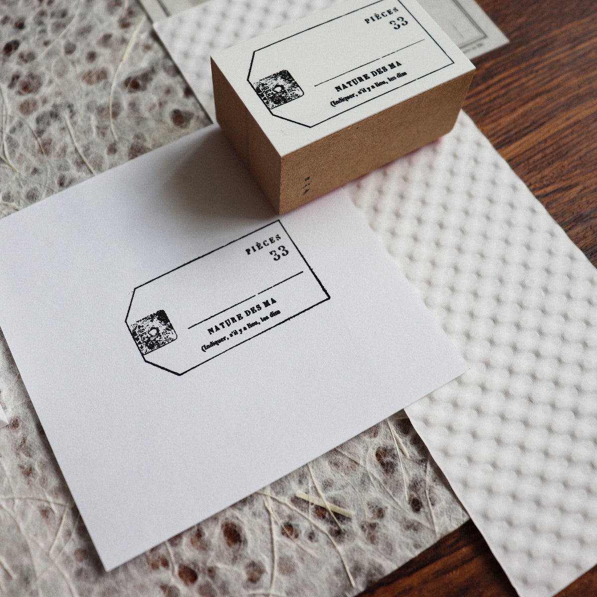 YOHAKU Wooden Rubber Stamp- Fragment