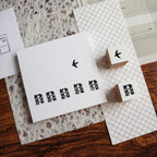 YOHAKU Wooden Rubber Stamp- Little Corner House & Sky of That Day