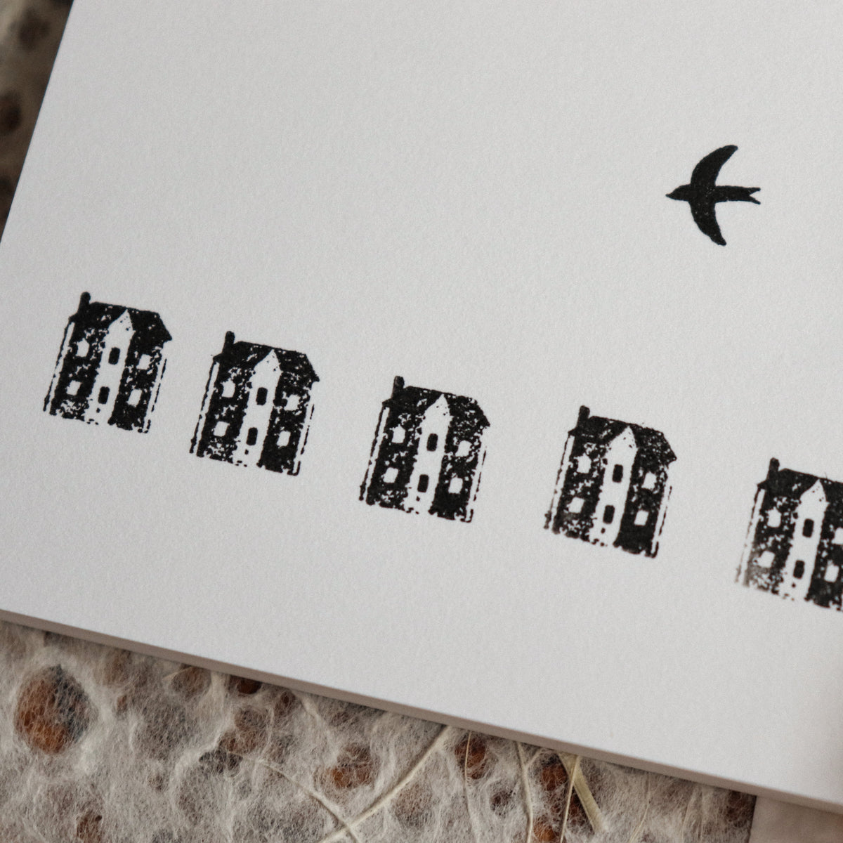 YOHAKU Wooden Rubber Stamp- Little Corner House & Sky of That Day