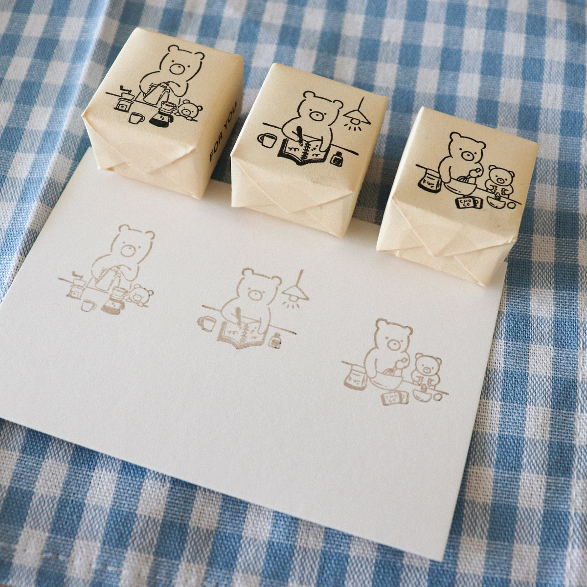 【forme】forme Wood Rubber Stamp- Kuma