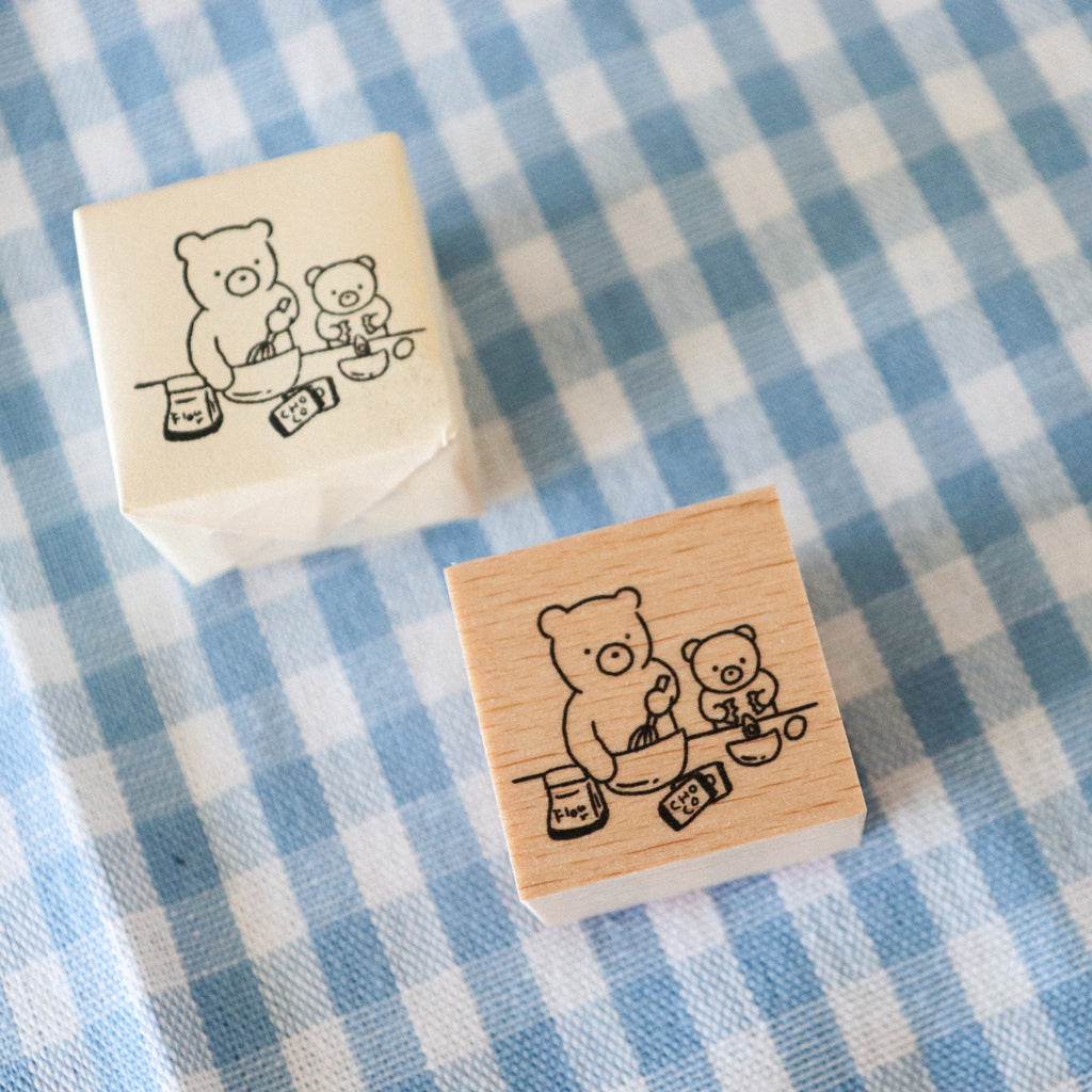 【forme】forme Wood Rubber Stamp- Kuma