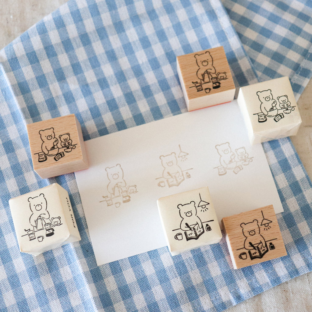 【forme】forme Wood Rubber Stamp- Kuma