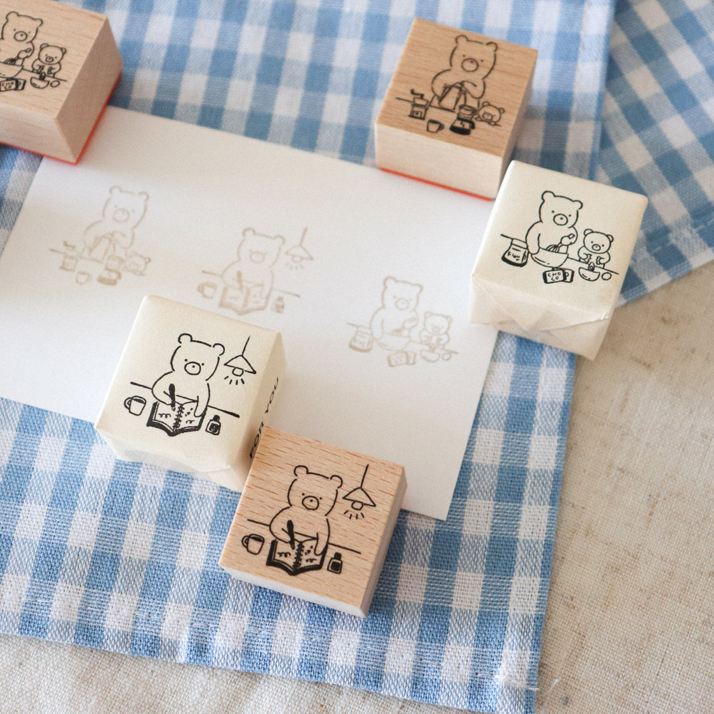 【forme】forme Wood Rubber Stamp- Kuma