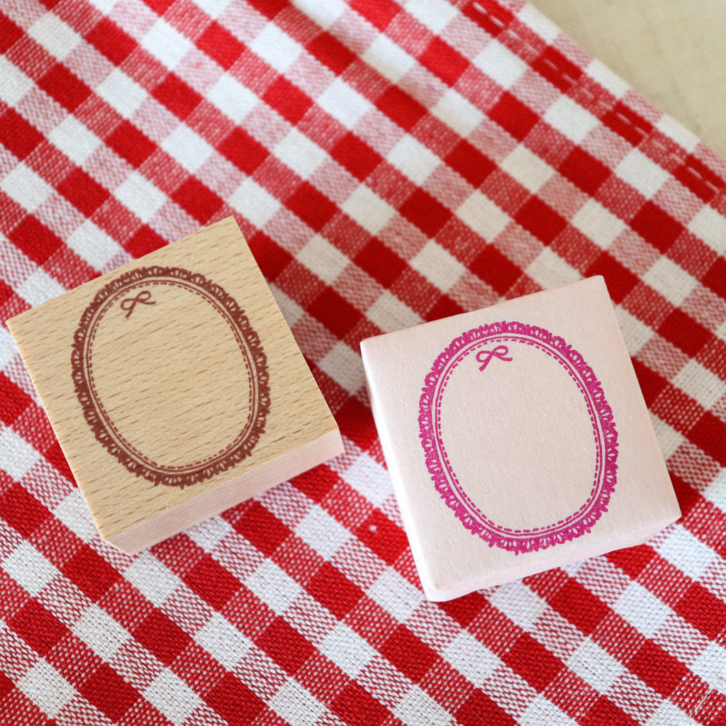 【forme】Wood Rubber Stamp- Waku Race Ribbon