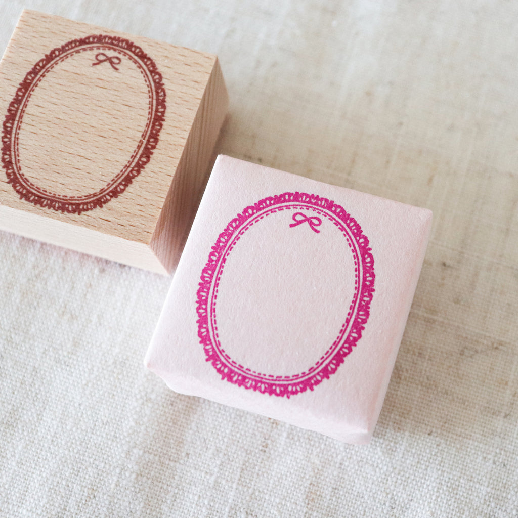 【forme】Wood Rubber Stamp- Waku Race Ribbon