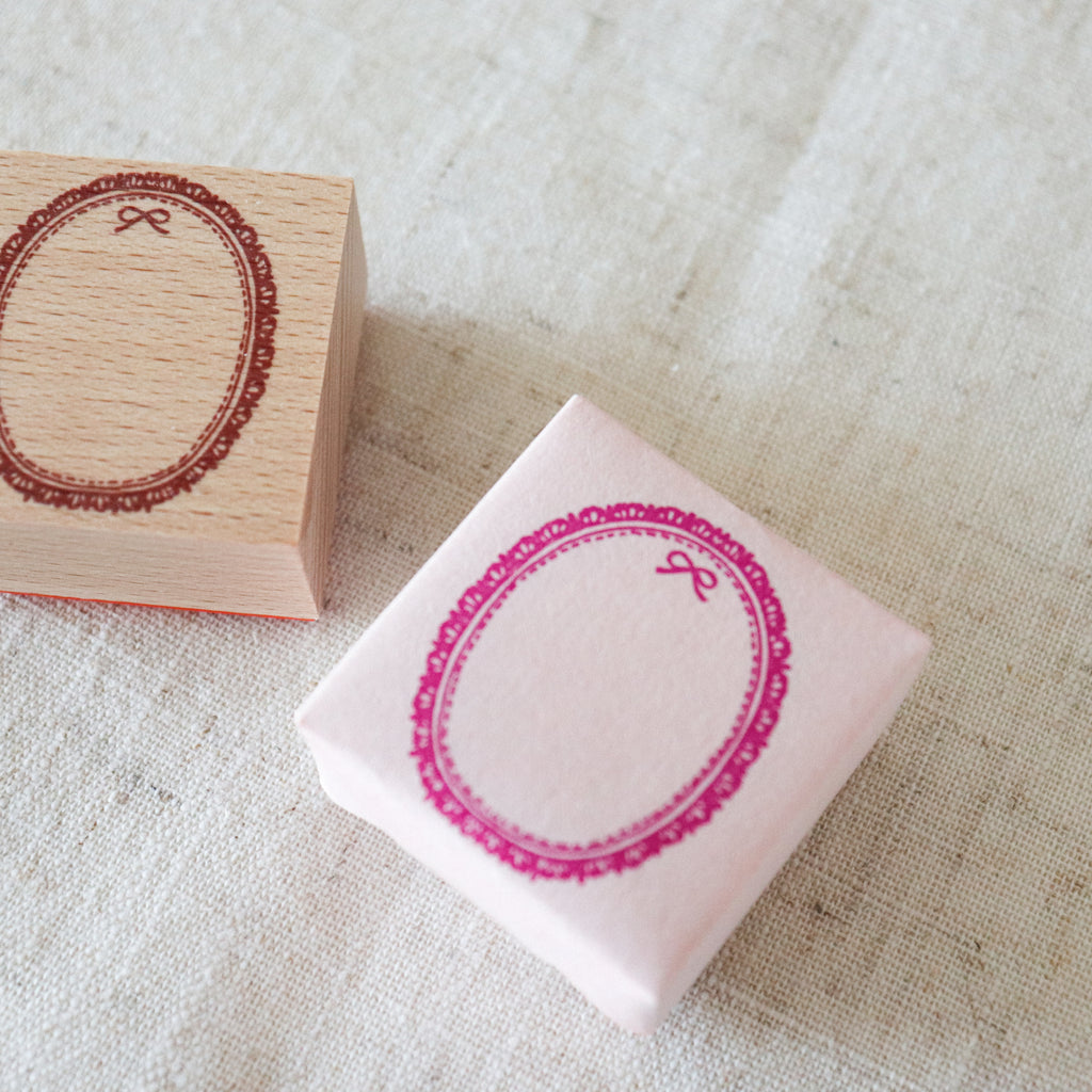 【forme】Wood Rubber Stamp- Waku Race Ribbon