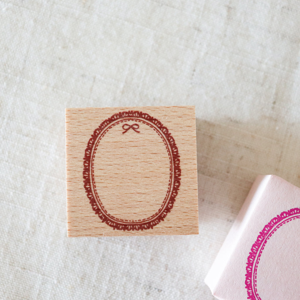 【forme】Wood Rubber Stamp- Waku Race Ribbon