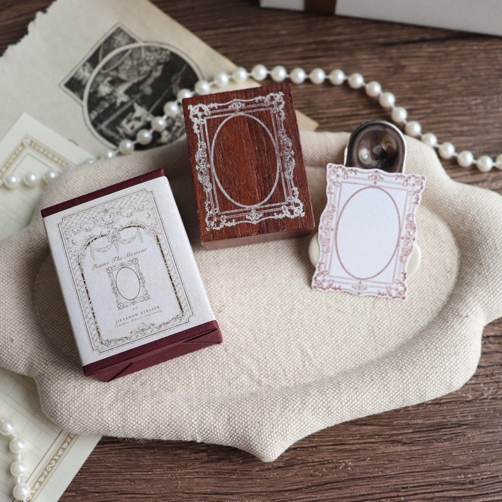 Jieyanow Atelier- "Frame the Moment" Series Wood Rubber Stamp