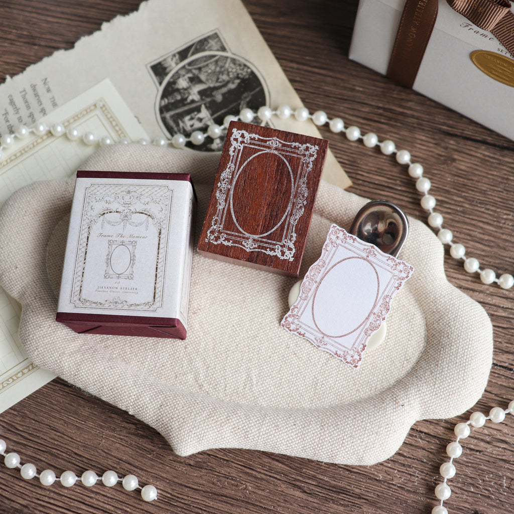 Jieyanow Atelier- "Frame the Moment" Series Wood Rubber Stamp