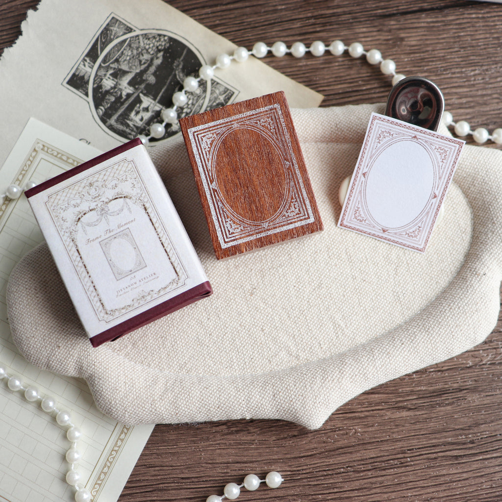 Jieyanow Atelier- "Frame the Moment" Series Wood Rubber Stamp