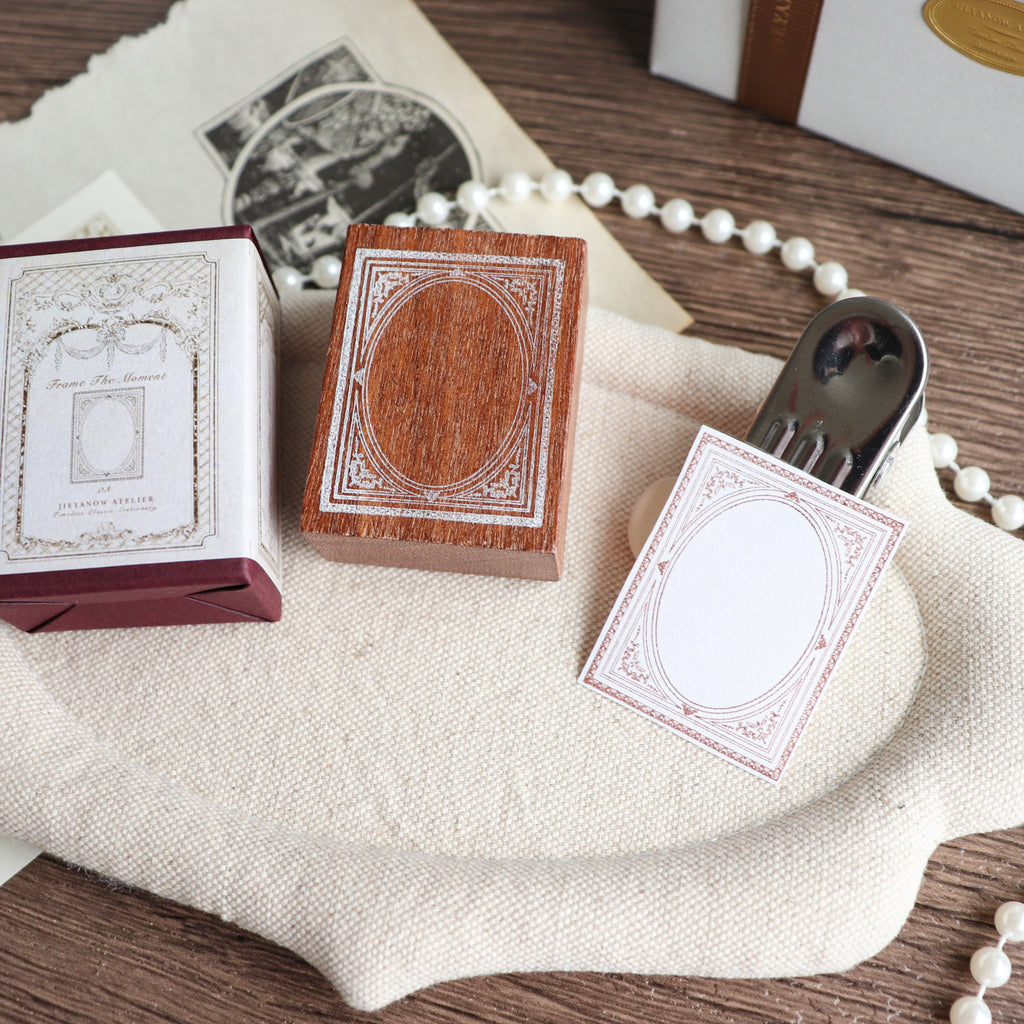 Jieyanow Atelier- "Frame the Moment" Series Wood Rubber Stamp