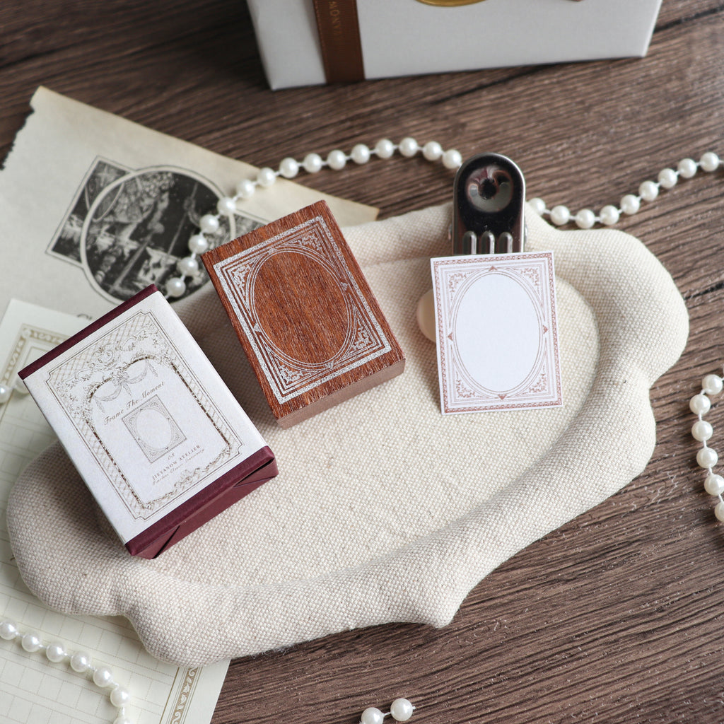 Jieyanow Atelier- "Frame the Moment" Series Wood Rubber Stamp