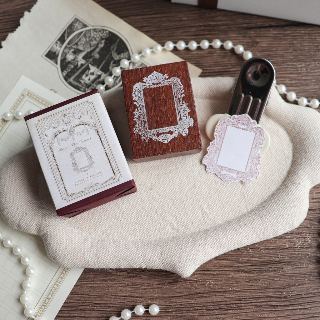 Jieyanow Atelier- "Frame the Moment" Series Wood Rubber Stamp