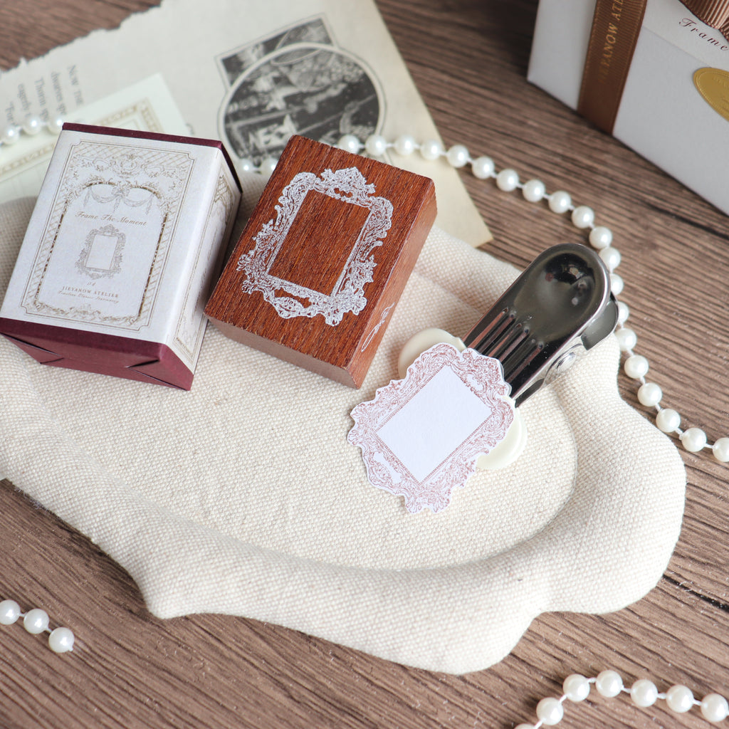Jieyanow Atelier- "Frame the Moment" Series Wood Rubber Stamp