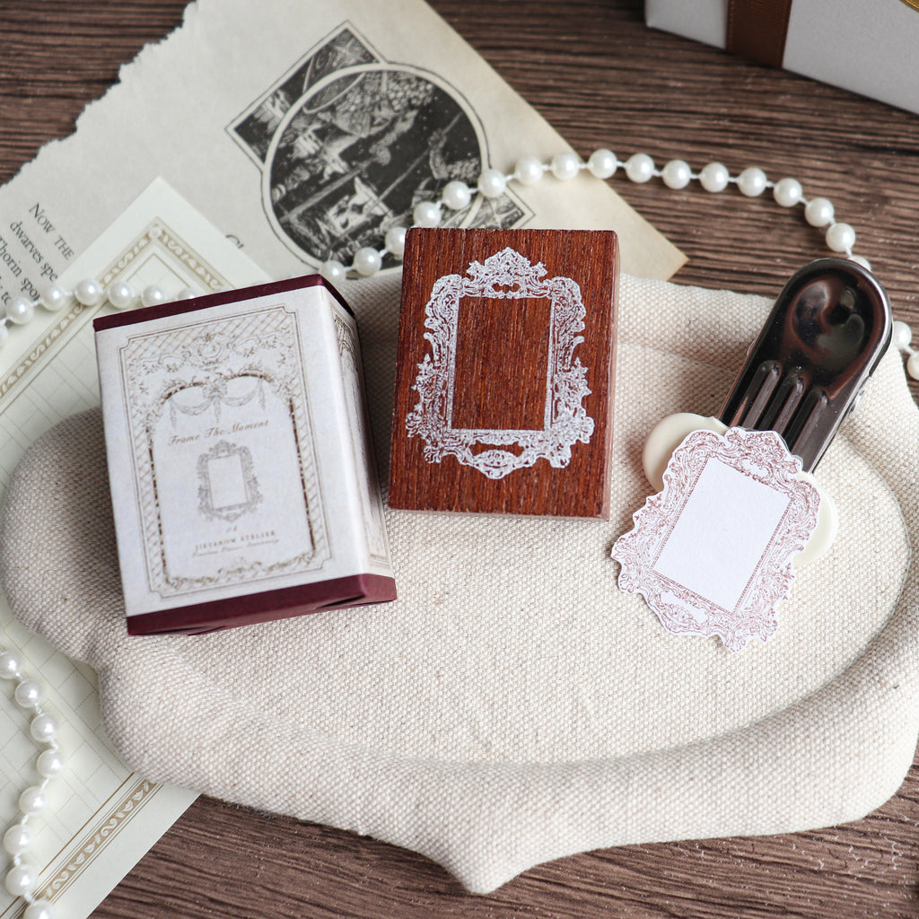 Jieyanow Atelier- "Frame the Moment" Series Wood Rubber Stamp