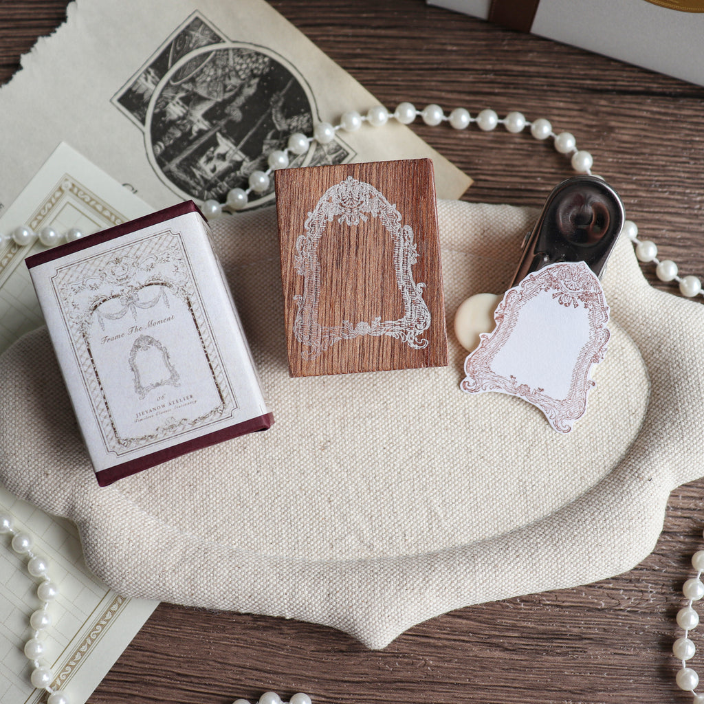 Jieyanow Atelier- "Frame the Moment" Series Wood Rubber Stamp