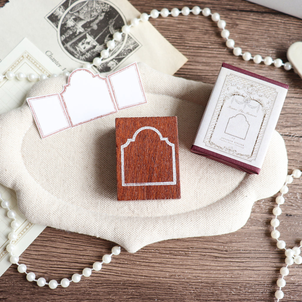 Jieyanow Atelier- "Frame the Moment" Series Wood Rubber Stamp