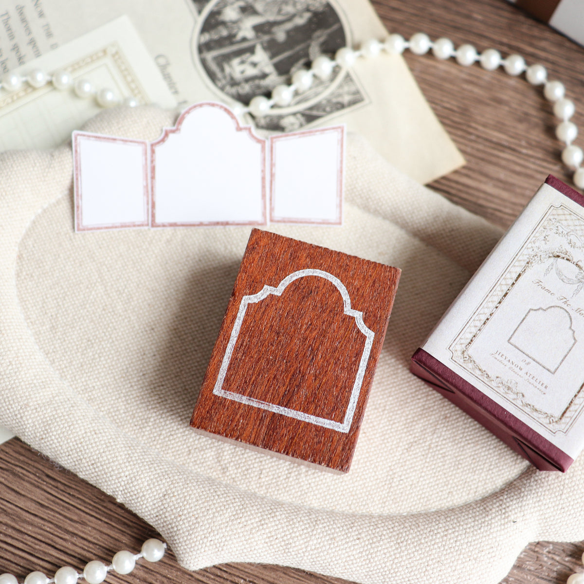 Jieyanow Atelier- "Frame the Moment" Series Wood Rubber Stamp